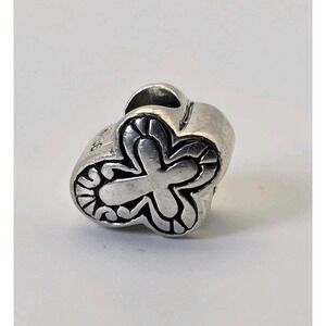 Sterling Silver Cross Charm 925 Religious Bead Spacer Christian Bracelet